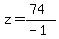 z=%2874%29%2F%28-1%29