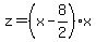z=%28x-8%2F2%29x