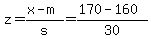 z=%28x-m%29%2Fs=%28170-160%29%2F30