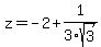 z=+-2+%2B+1%2F3sqrt%283%29