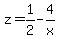 z=+1%2F2-4%2Fx