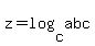 z=+log%28c%2Cabc%29