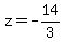 z=-14%2F3
