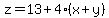z=13%2B4%28x%2By%29