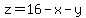 z=16-x-y