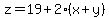 z=19%2B2%28x%2By%29
