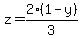 z=2%281-y%29%2F3
