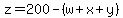 z=200-%28w%2Bx%2By%29