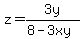 z=3y%2F%288-3xy%29