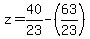z=40%2F23+-+%2863%2F23%29