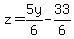 z=5y%2F6-33%2F6