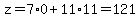 z=7%2A0%2B11%2A11=121