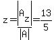 z=abs%28A%5Bz%5D%29%2Fabs%28A%29=13%2F5