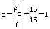 z=abs%28A%5Bz%5D%29%2Fabs%28A%29=15%2F15=1