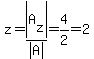 z=abs%28A%5Bz%5D%29%2Fabs%28A%29=4%2F2=2