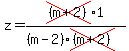 z=cross%28%28m++%2B2%29%291%2F%28%28m-2%29cross%28%28m%2B2%29%29%29