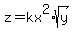 z=kx%5E2%2Asqrt%28y%29