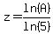 z=ln%28A%29%2Fln%285%29
