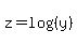 z=log%28%28y%29%29
