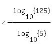 z=log%2810%2C%28125%29%29%2Flog%2810%2C%285%29%29
