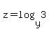 z=log%28y%2C3%29