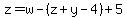 z=w-%28z%2By-4%29%2B5