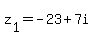 z%5B1%5D=-23%2B7i