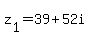 z%5B1%5D+=+39%2B52i