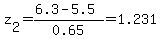 z%5B2%5D=%286.3-5.5%29%2F0.65=1.231