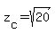 z%5Bc%5D=sqrt%2820%29