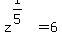 z%5E%281%2F5%29=6