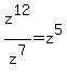 z%5E12%2Fz%5E7+=+z%5E5