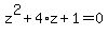 z%5E2%2B4%2Az%2B1=0