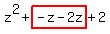 z%5E2%2Bhighlight%28-z-2z%29%2B2