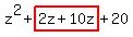 z%5E2%2Bhighlight%282z%2B10z%29%2B20