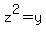 z%5E2=y