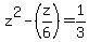 z%5E2-%28z%2F6%29+=+1%2F3
