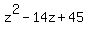 z%5E2-14z%2B45