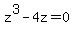 z%5E3+-+4z+=+0