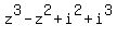z%5E3+-+z%5E2+%2B+i%5E2+%2B+i%5E3