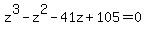 z%5E3-z%5E2-41z%2B105=0