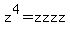 z%5E4+=+zzzz