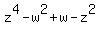 z%5E4+-+w%5E2+%2Bw+-z%5E2