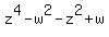 z%5E4+-+w%5E2-z%5E2%2Bw