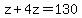 z+%2B+4z+=+130