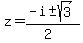 z+=+%28-i+%2B-+sqrt%28+3+%29%29%2F%282%29