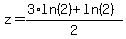 z+=+%283%2Aln%282%29+%2B+ln%282%29%29%2F2+