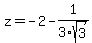 z+=+-2+-1%2F3sqrt%283%29