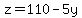 z+=+110-5y