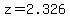 z+=+2.326+